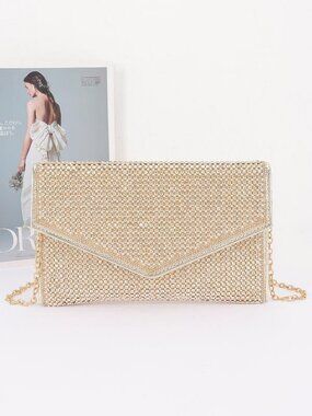 Rhinestone Envelope Party Clutch
